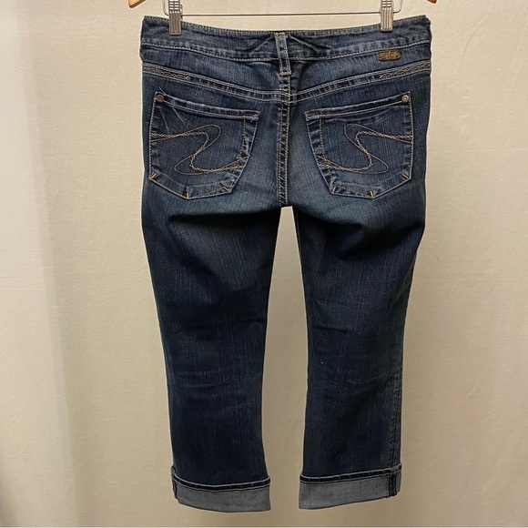 Silver Jeans 8 (30) Santorini Cropped Capris Low Rise Womens Stretch Jeans - Picture 10 of 10